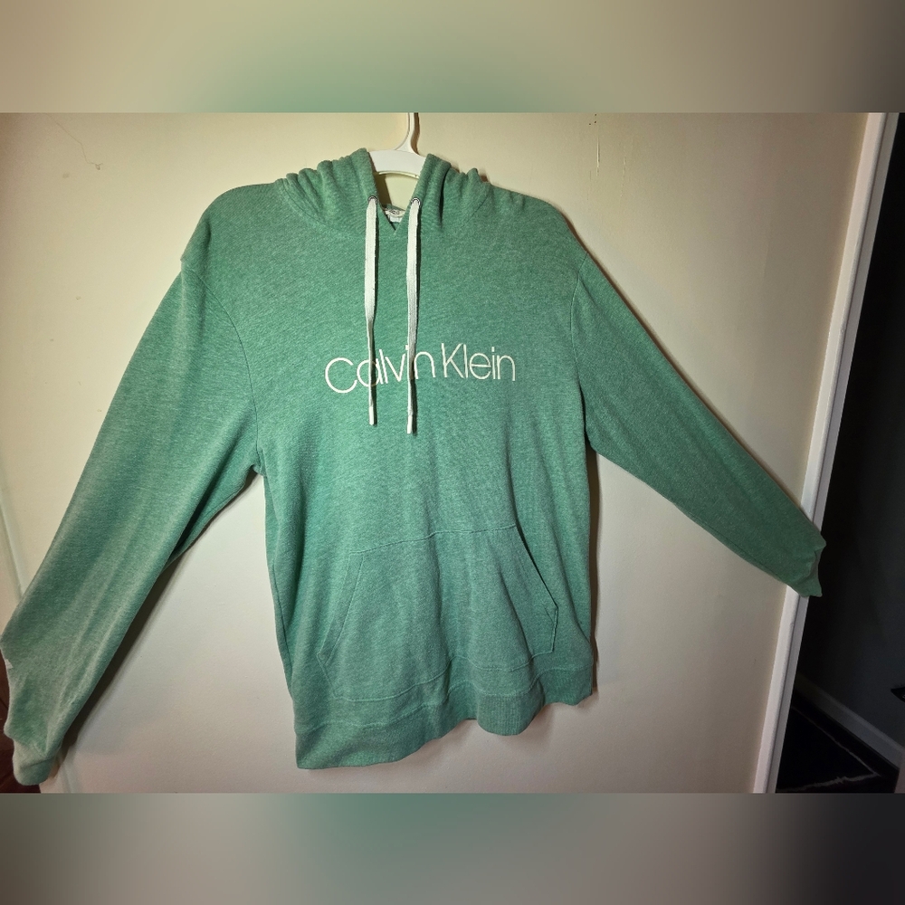 Calvin Klein Men's, Relaxed Fit Front Standard Logo Hoodie, Green